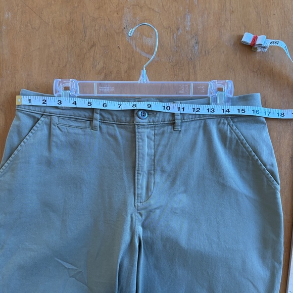 Garnet Hill Womens Army Green Straight Leg Pants Size 10 - Picture 9 of 12